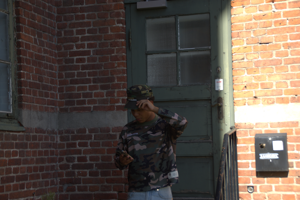 green camo cadet cap