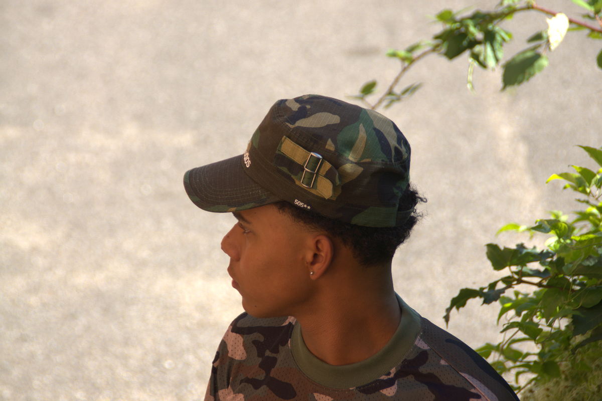 green camo cadet cap