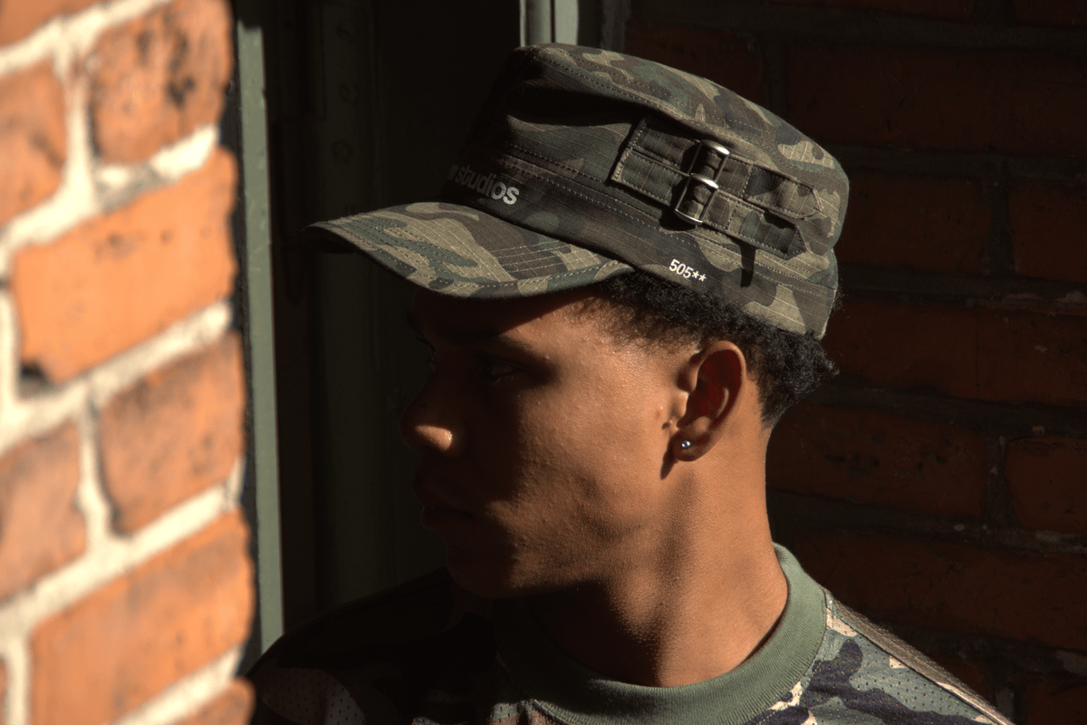 grey camo cadet cap