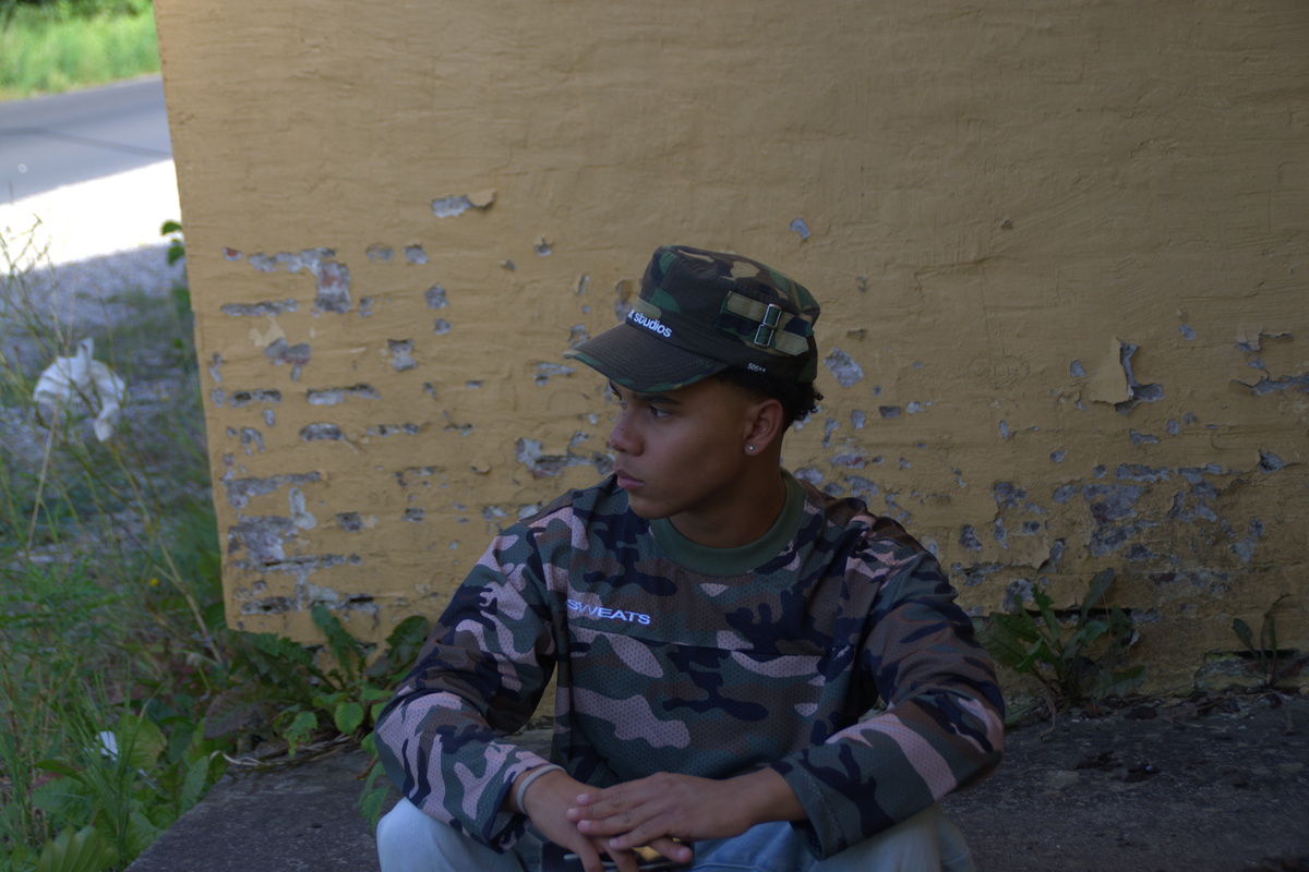 green camo cadet cap